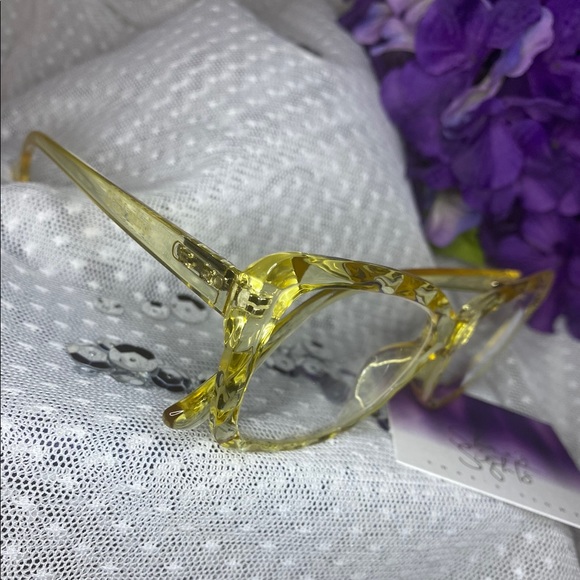 Cat Eye Yellow Glasses - Picture 2 of 2